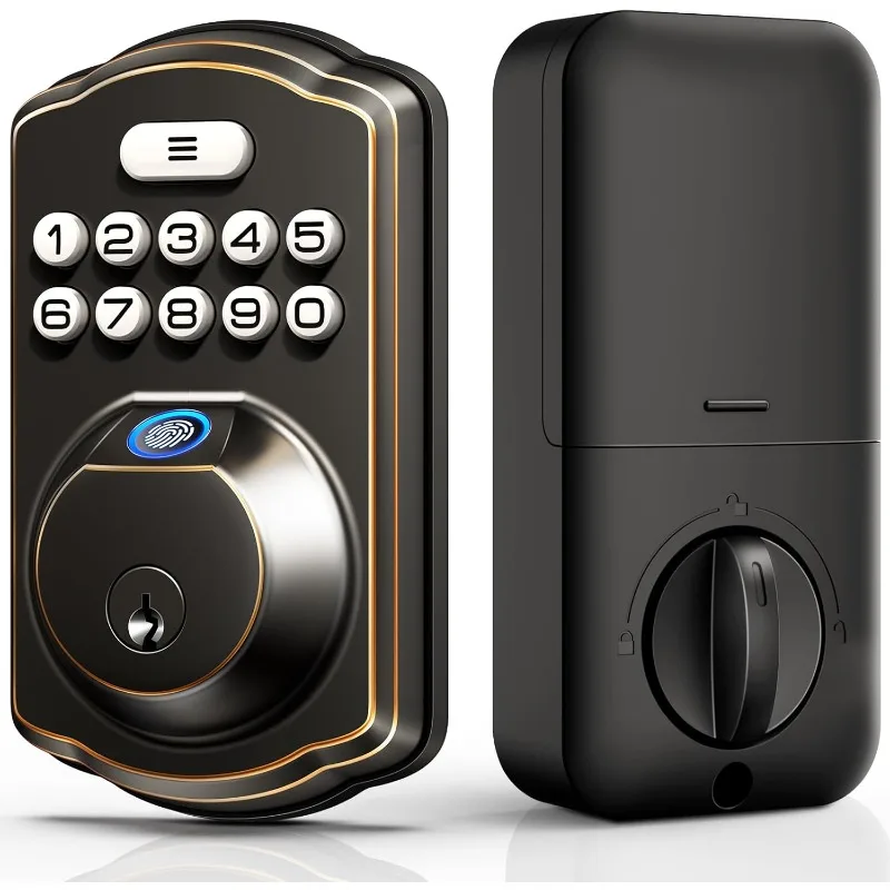 

Fingerprint Door Lock, Keyless Entry Door Lock, Electronic Keypad Deadbolt, Biometric Smart Locks for Front Door, Auto Lock