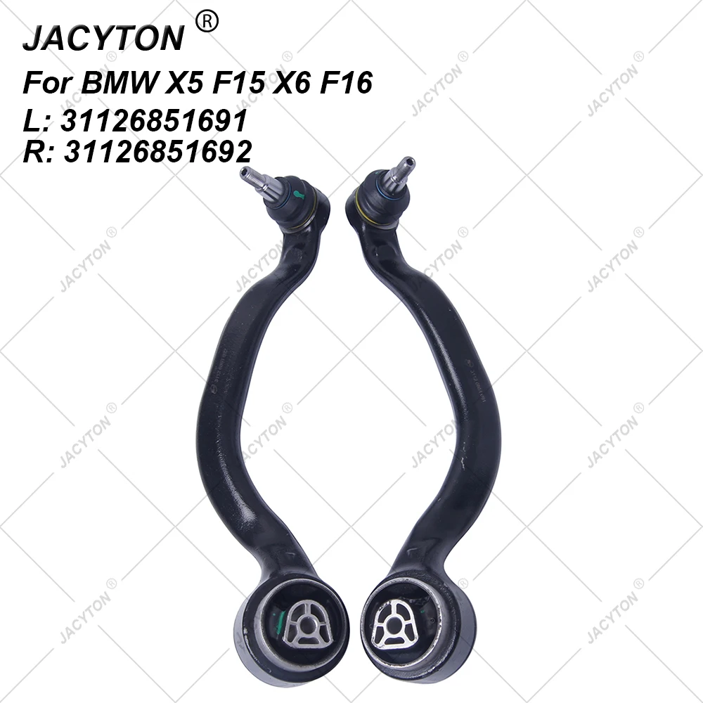 JACYTON Pair Front Lower Suspension Bend Control Arm For BMW X5 X6 Series F15 F85 F16 F86 xDrive sDrive 30 d 35 i 31126851691