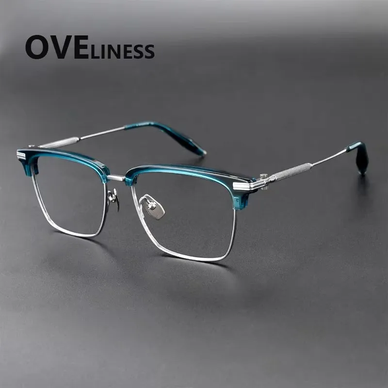 

2026 Acetate Titanium Glasses Frame Men women Vintage Square Eyeglasses frames UIltralight Eyewear