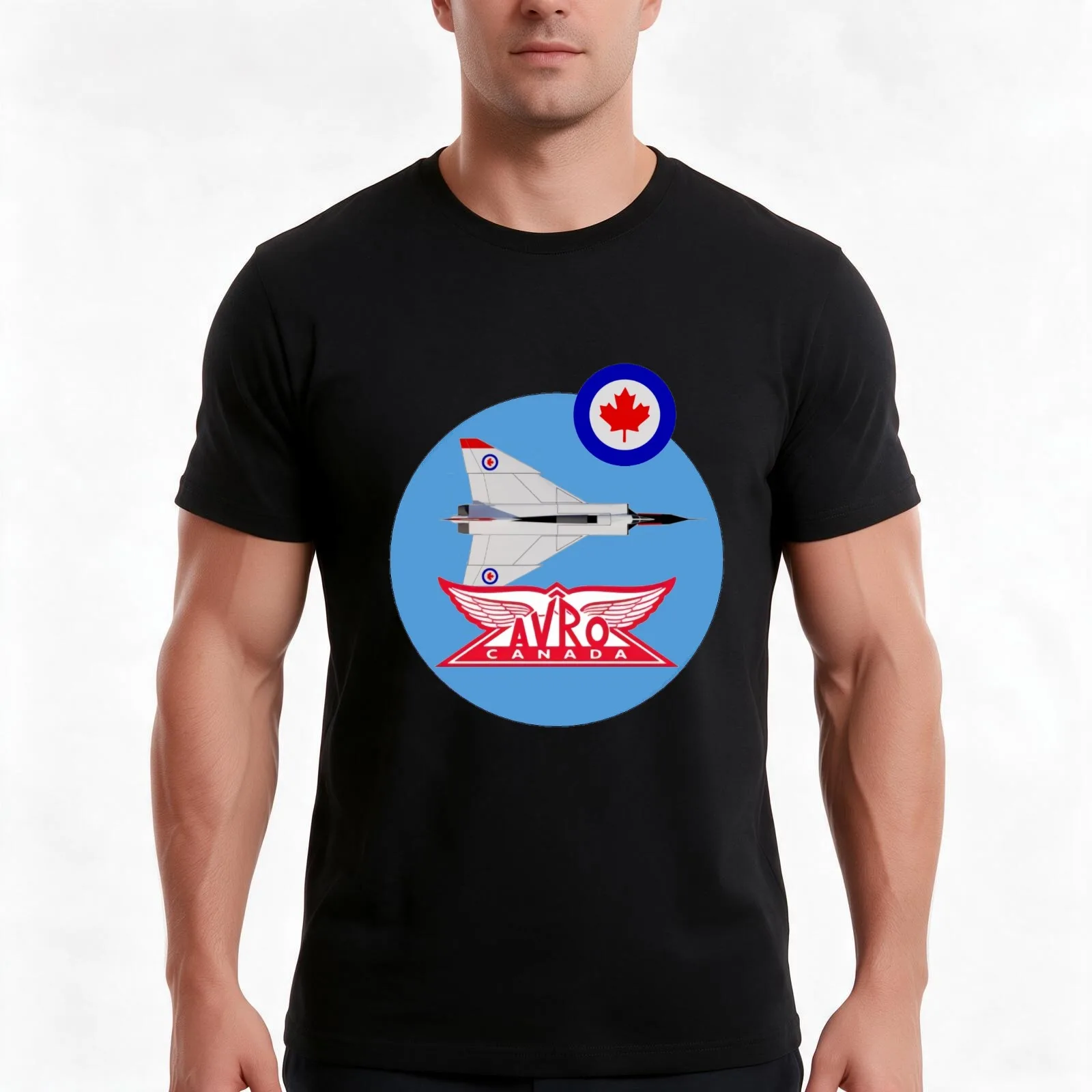Avro Arrow Avro Logo Canadian Roundel T-Shirt Summer Casual Cotton Tee Oversized Streetwear Tops Vintage Graphic Print
