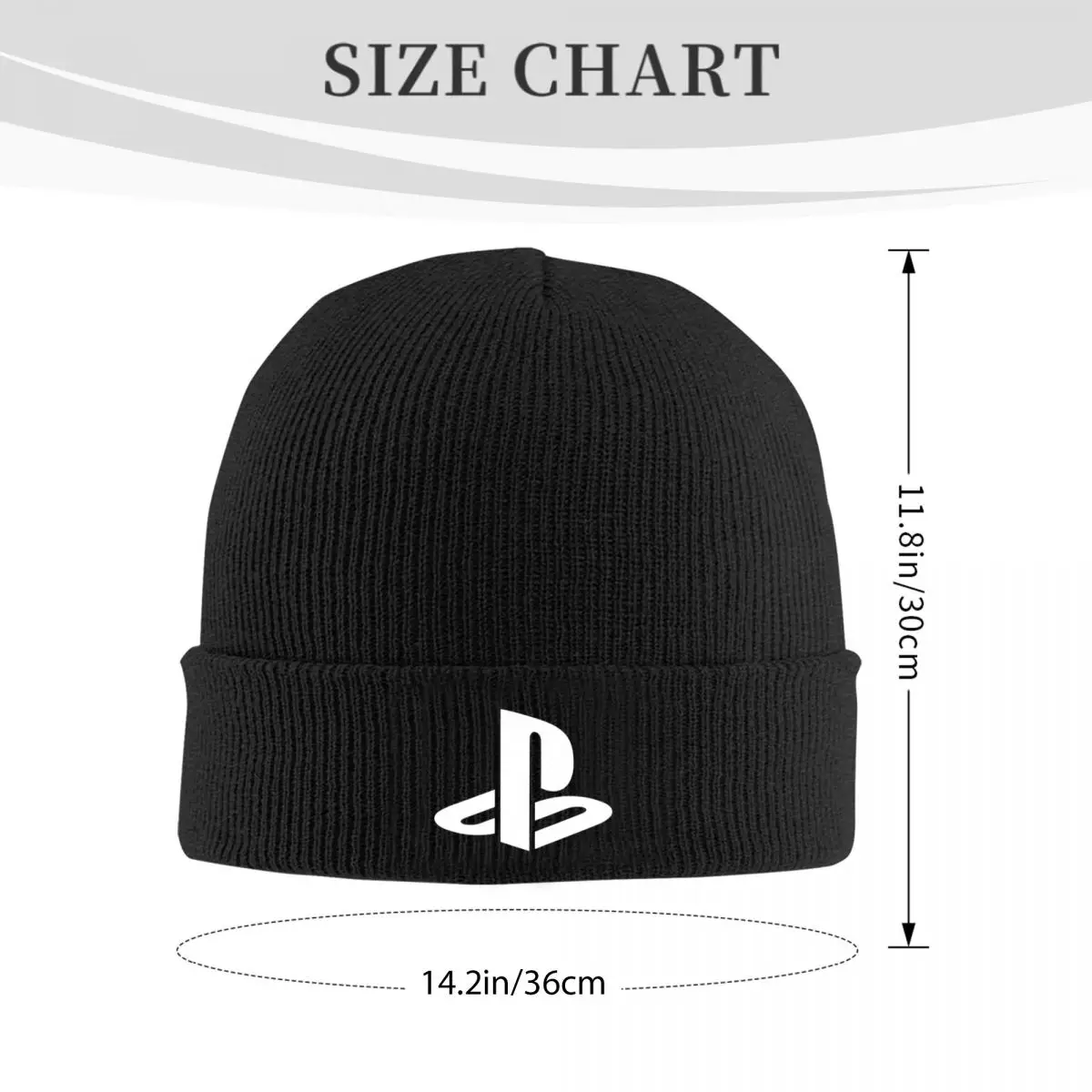 Gorro de malha acrílica macia P-PlayStation para homens e mulheres, boné de caveira de inverno quente, design elegante e durável