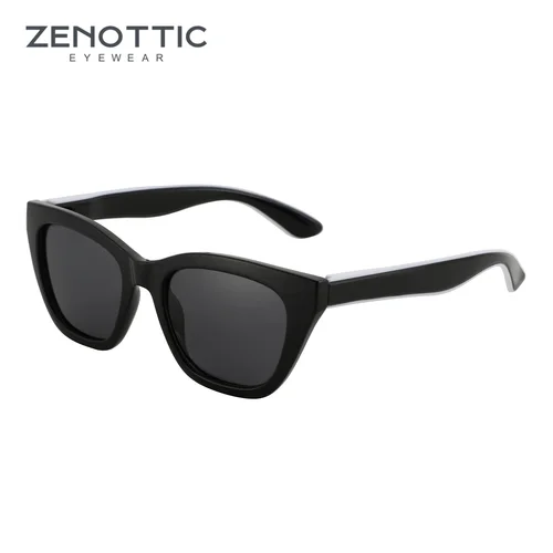 ZENOTTIC gafas de sol polarizadas cuadradas 2025 moda mujer marco grueso protección UV400 gafas de sol para damas compras Gif
