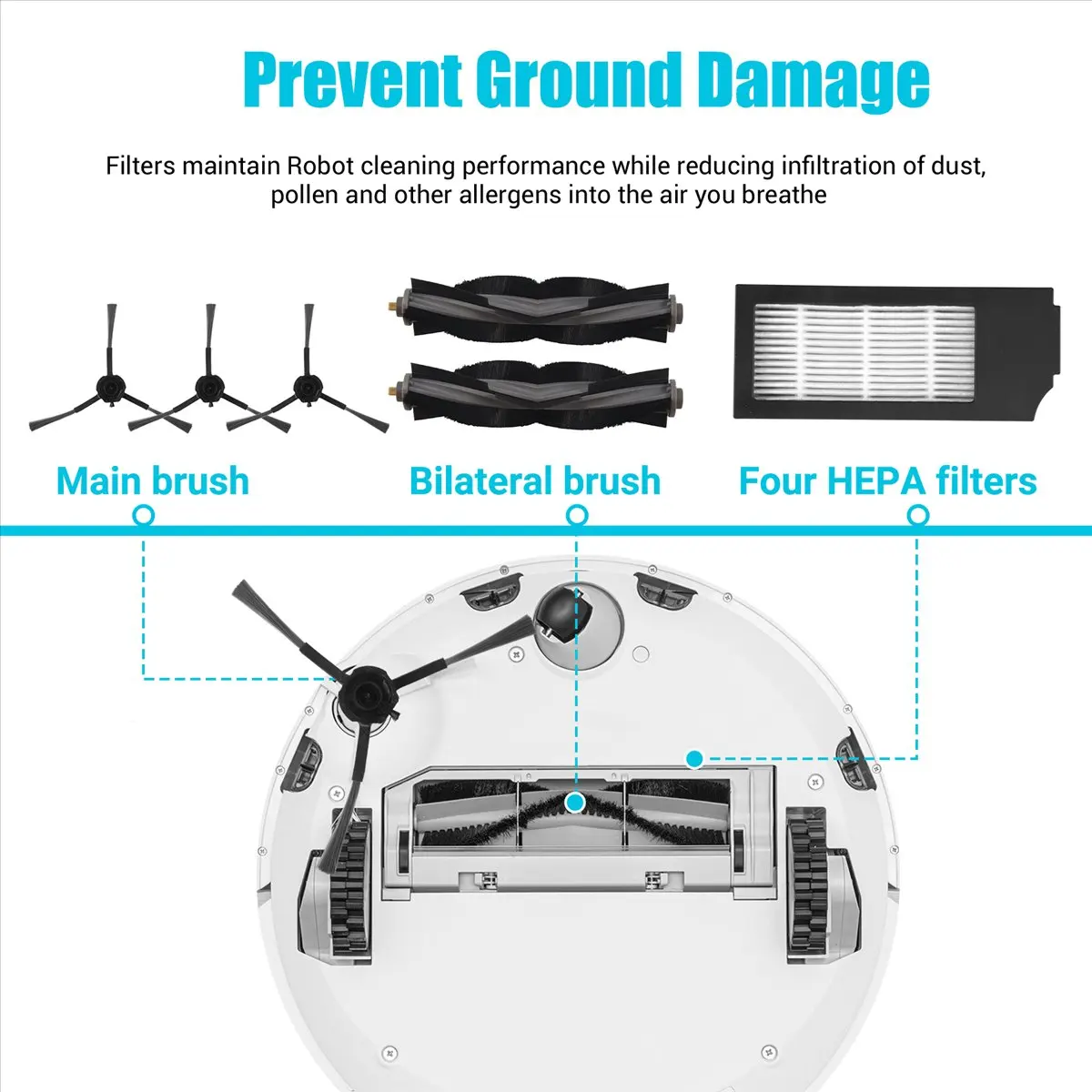

[A25M] Замена для пылесоса ECOVACS DEEBOT X1 OMNI TURBO, аксессуары большой емкости