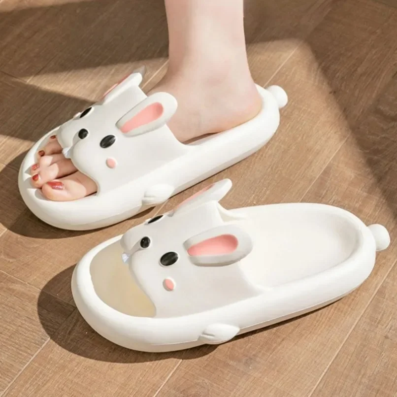 Women House Slipper Children Rabbit Cute Cloud Sandals Summer Flip Flops Beach Slides Home Casual Room Shoes Flat Female