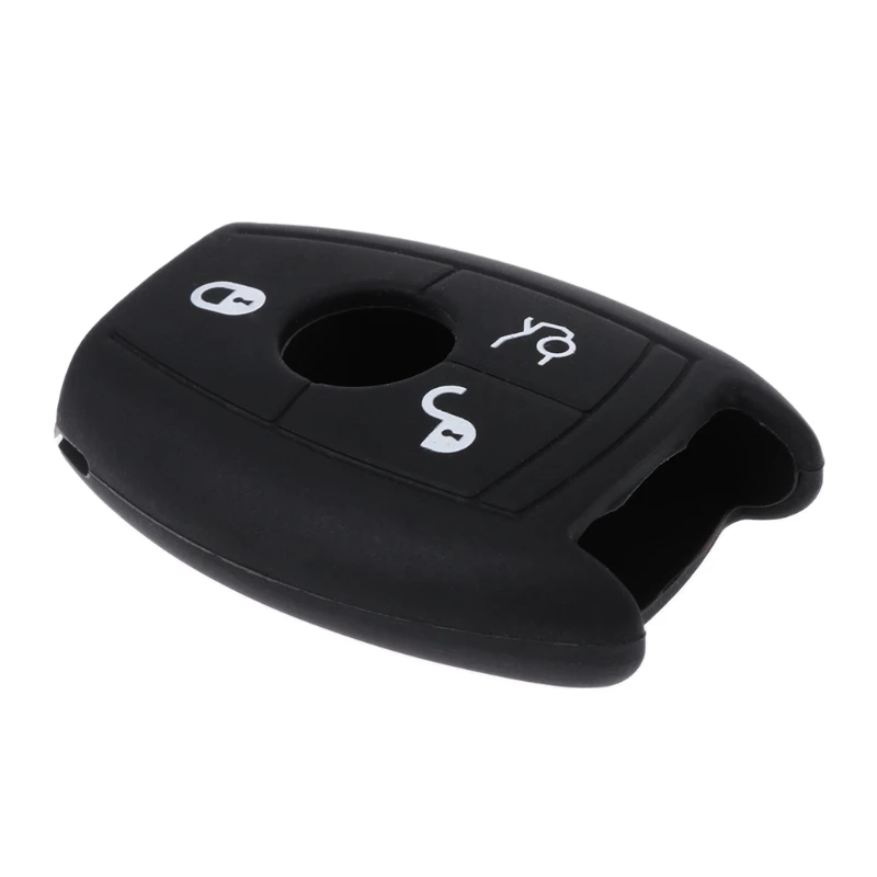 3 Buttons Silicone Car for Key Fob Cover for Case For Mercedes Benz W203 204 210