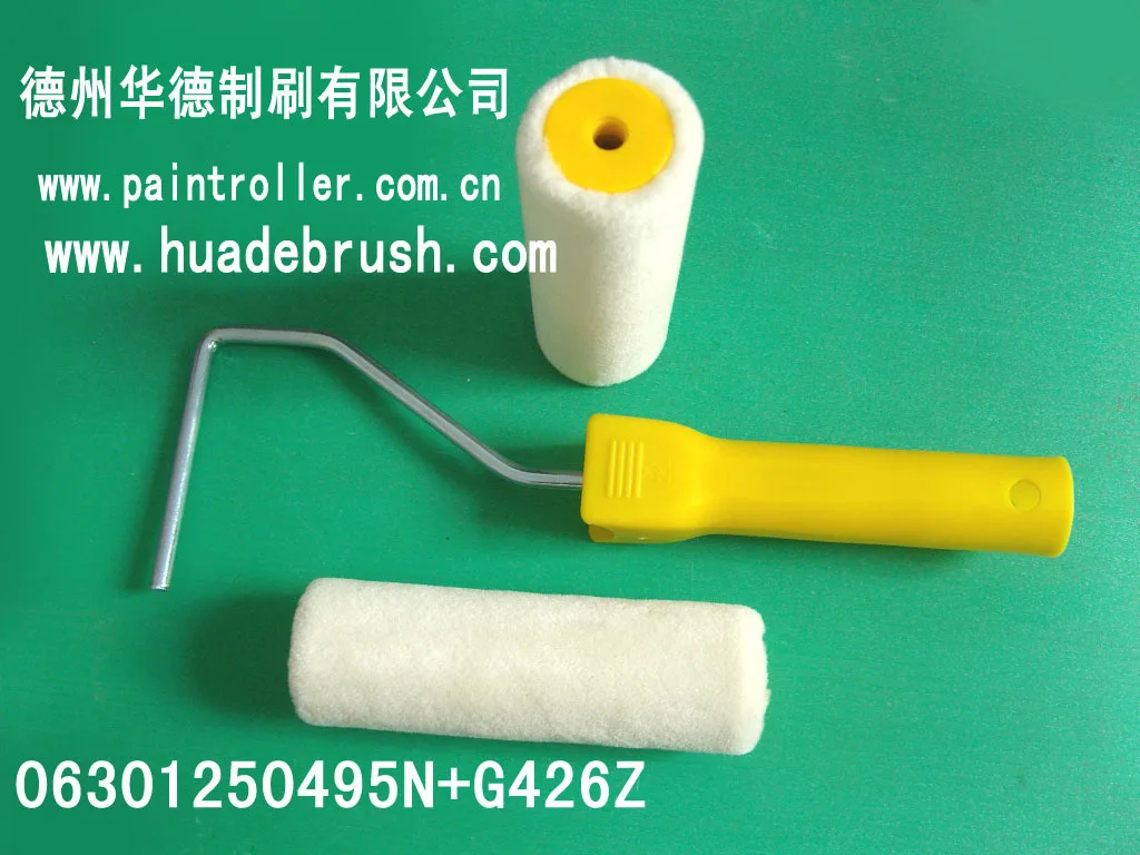 5-inch real wool paint roller brush fine wool glass scales short wool high pressure roller Huade brush roller