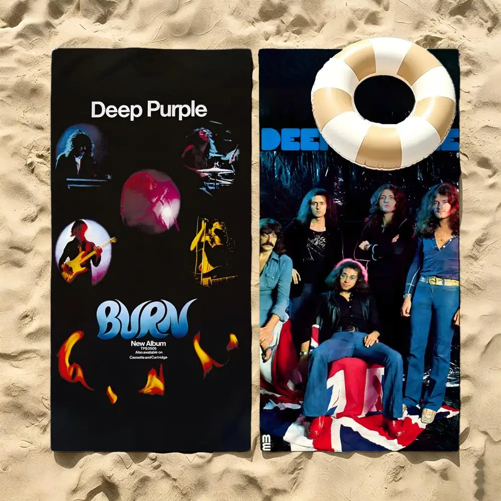 Band Deep Purple Towel Microfiber beach towel, quick-dry, sand-free, ultra-fine fiber, super soft.