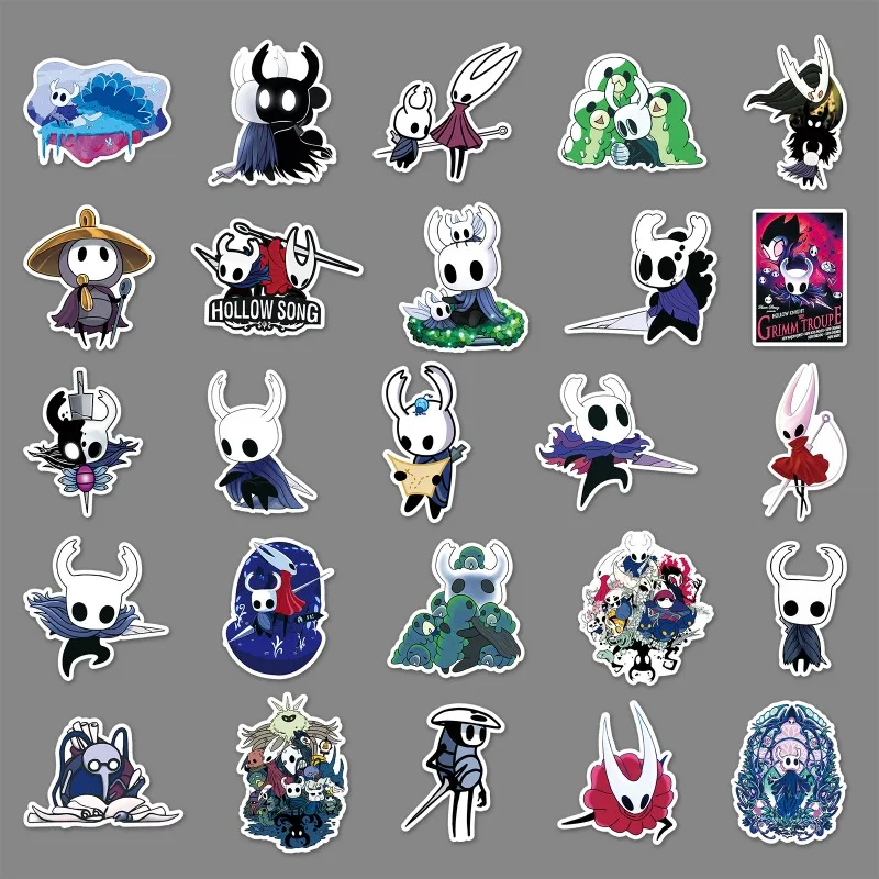 Hollow Knight 50pcs stickers creative personalised cartoon prints high-quality waterproof stickers for mugs and phone cases DIY view 3