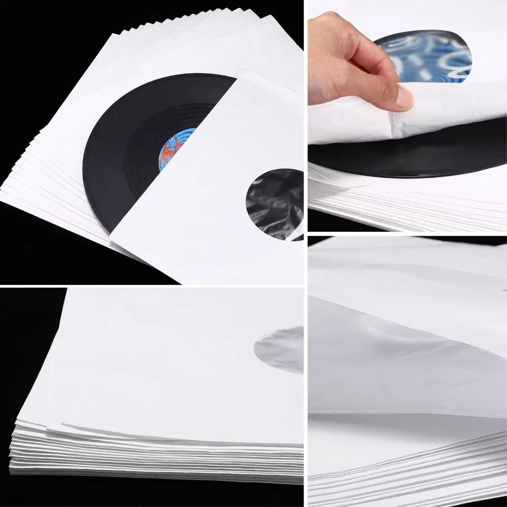 New White Vinyl Records Sleeve 7/10/12inch Resealable LP Record Cover Record Protection Record view 4