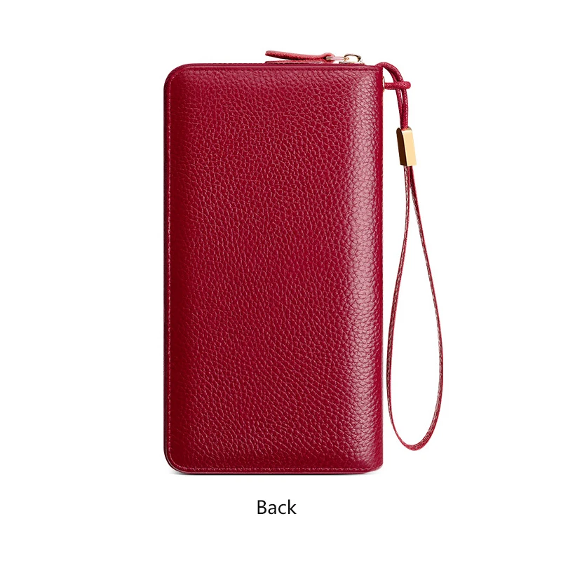 New Wallets for Women Large Capacity Long Wallet Genuine Leather Purse Female Brand Luxury Card Holder Cowhide Phone Clutch Bag