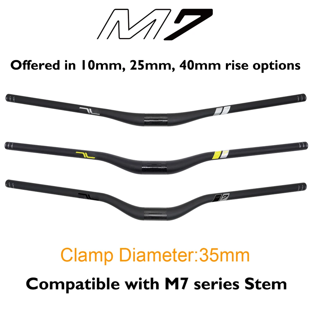 แฮนด์จักรยานเสือภูเขาคาร์บอน 35 มม. กว้าง 800 มม. ยกสูง 10/25/40 มม. สำหรับ Enduro DH All-Mountain แข็งแรง น้ำหนักเบา 250 กรัม