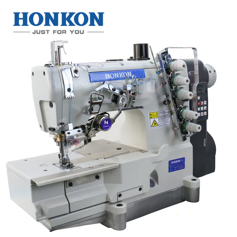 HK 500 High Quality Mechatronics Computerized Flat-Bed Interlock Sewing Machine New Condition Auto Trimmer Cover for Home Use