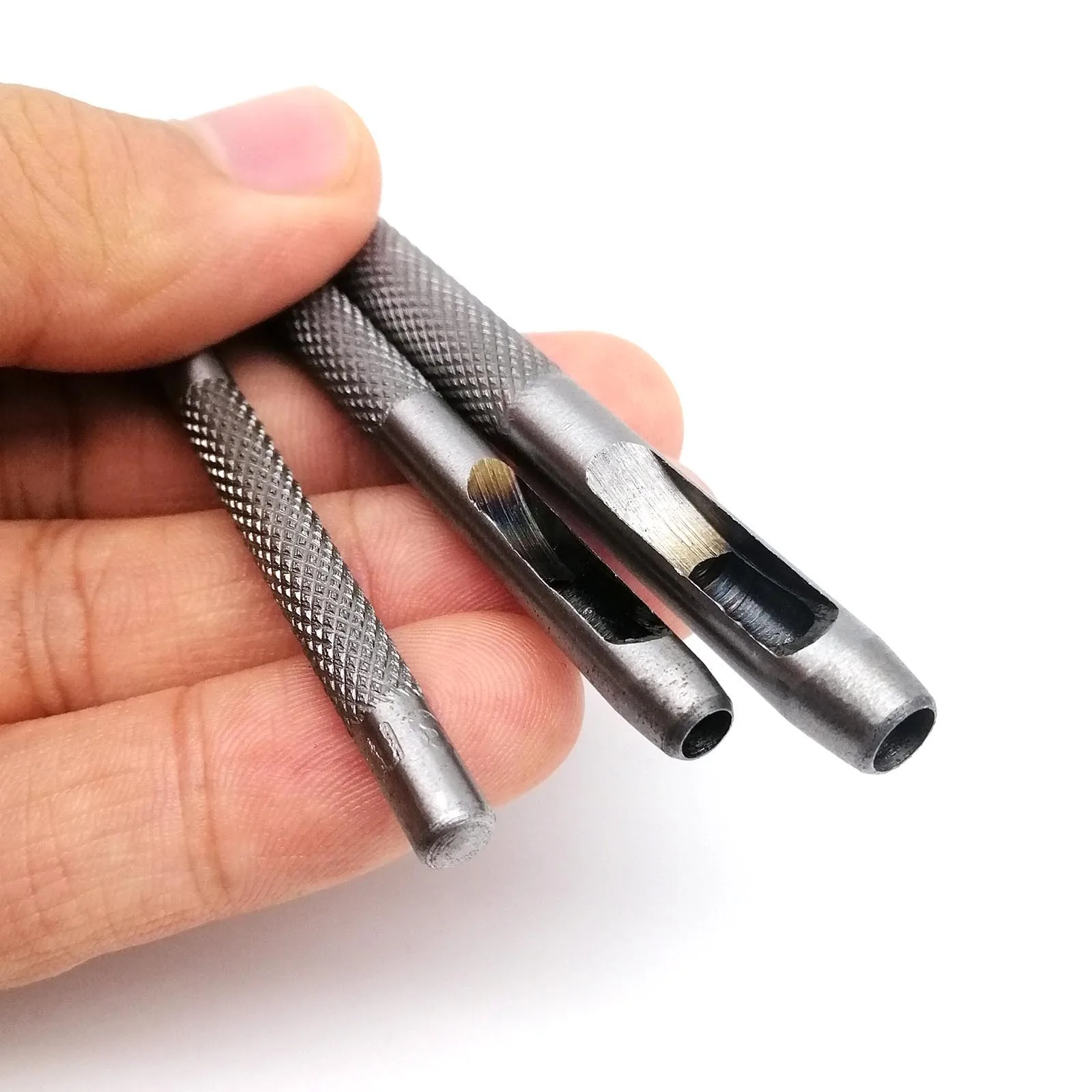 HZYUEGOU Hochwertige 45 # Stahl-Rundlochstanzer 1mm-15mm, Hohlstanzer für Dichtungen, Gummi, Leder, Gürtel, Taschen, Kleidung – Detail 3