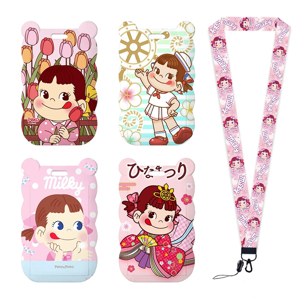 Японский милый мультяшный держатель для студенческих карт Kawaii для девочек, выдвижной доступ к автобусной карты, детский контроль, школьный рюкзак Santi-lost, подвесные ремни