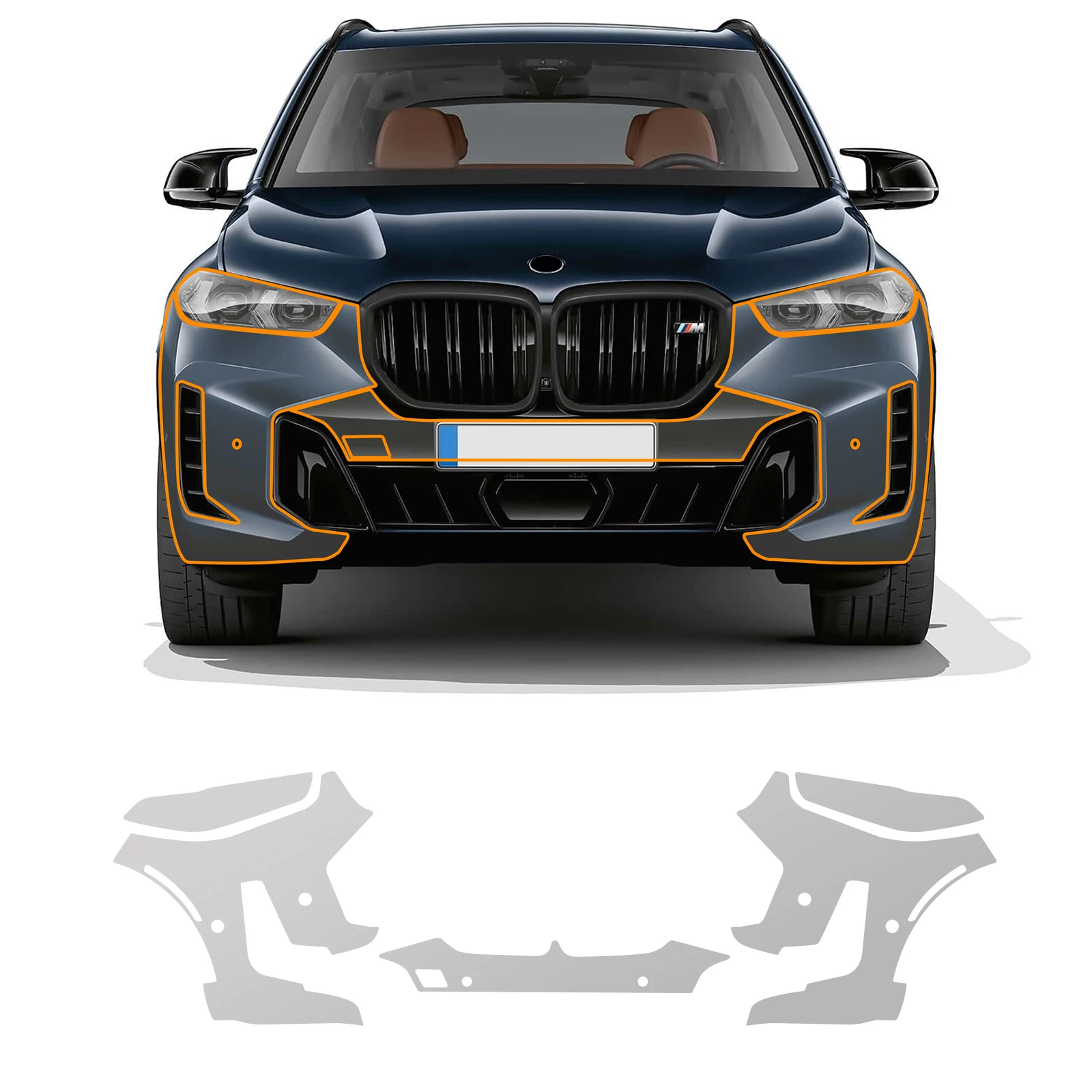 

Для BMW X5 M Sport Drive40 50 M60 2024-25: Невидимая защитная пленка из ТПУ для автомобиля, устойчивая к царапинам, аксессуары для модификации автомобиля