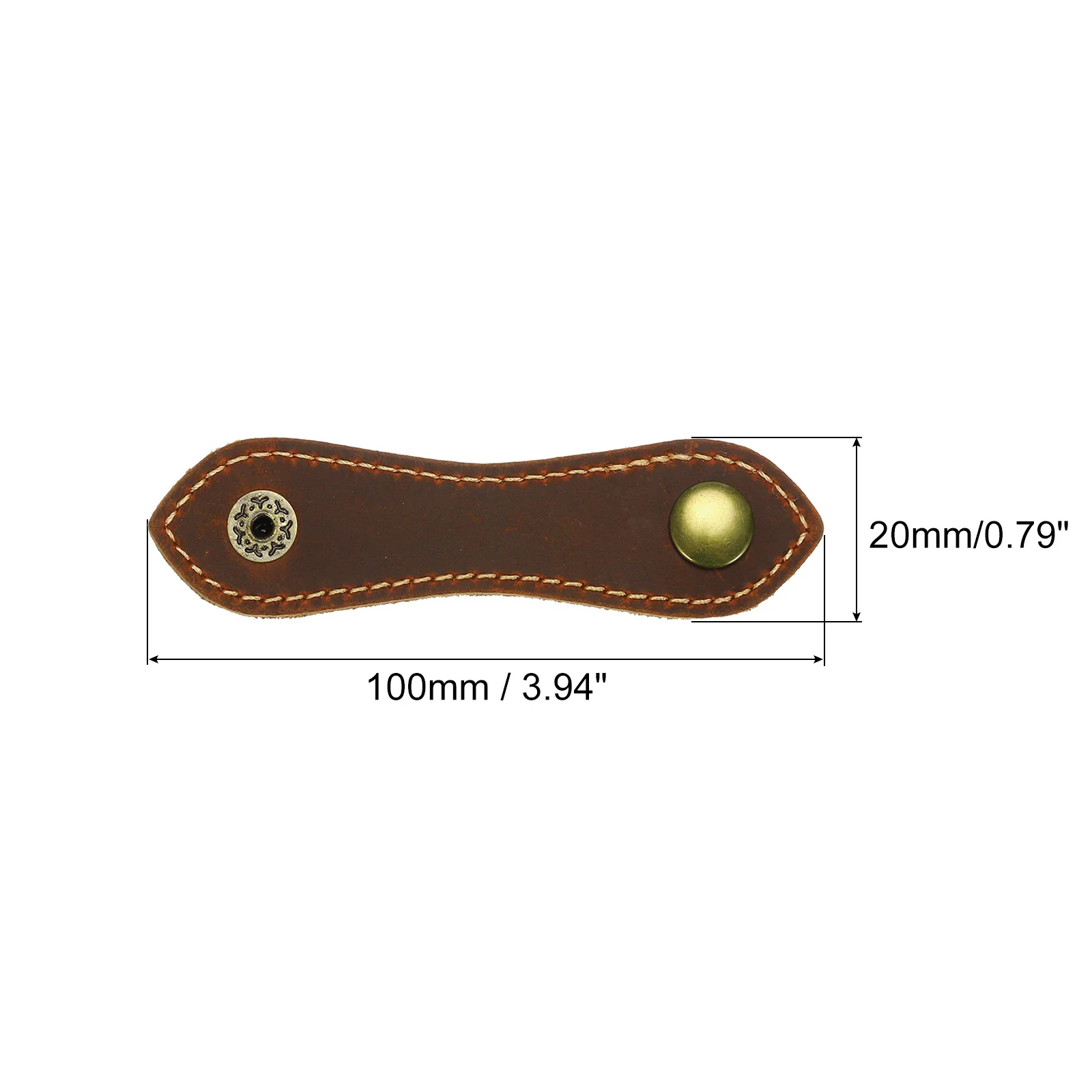 5Pcs Leather Cable Straps Cord Organizer 100x20mm Cable Ties Portable Cable Winder Wire Management for USB Cable Headphone Wire - Image 3