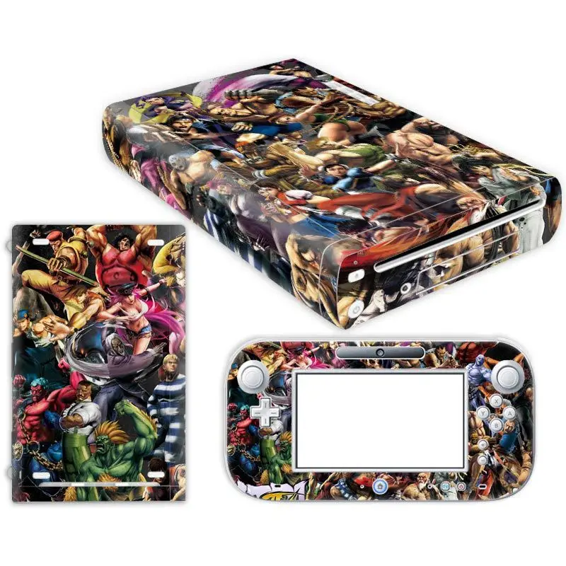 For Wii U Vinyl Skin Sticker, Anime Design, Protective Decal, Matte Finish, Easy Install