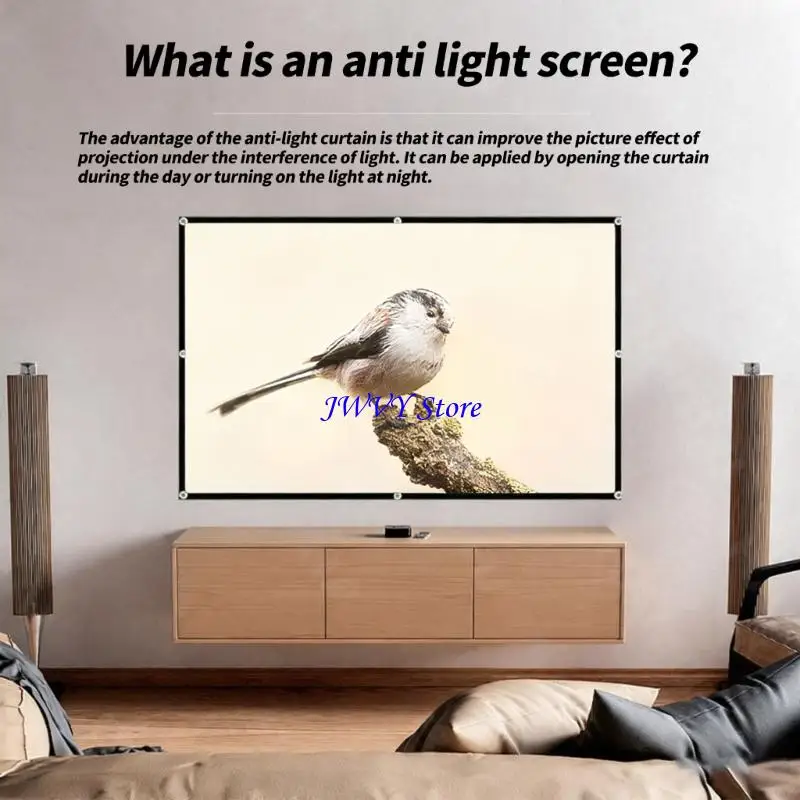 573A Foldable Metal Frame Projector Screen High Contrast Outdoor Home Theater Setups