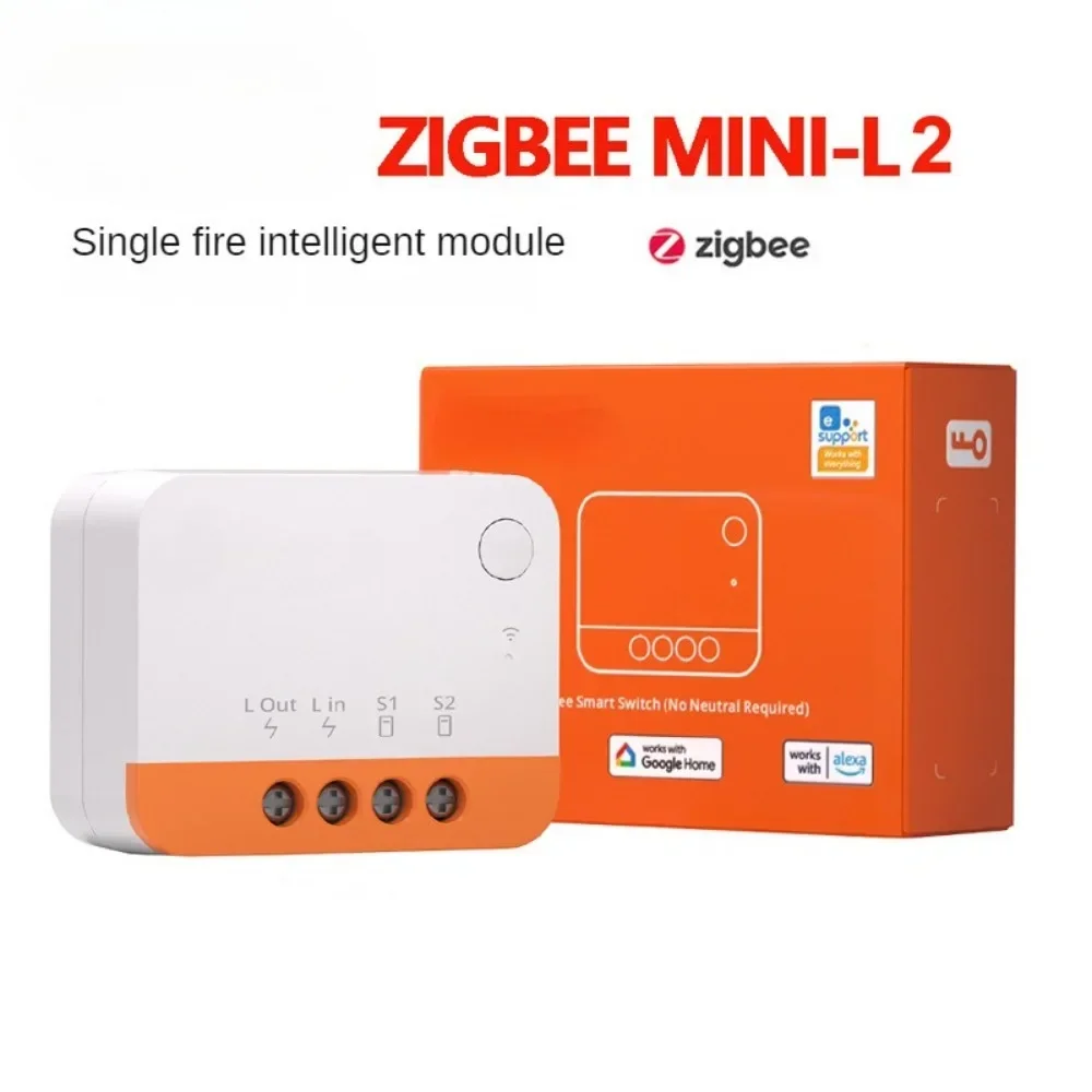 

Умный переключатель ZigBee ZBMINI L2, одиночный пожарный двойной модуль управления, интеллектуальный модуль переключателя для мобильного телефона, переключатель дистанционного голосового управления для дома