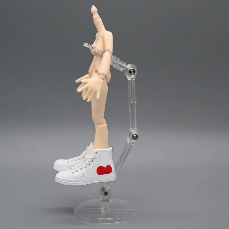 Suporte de Acrílico Transparente para Bonecas BJD Escala 1/12 OB11 GSC YMY SHF Base de Exibição para Coleção de Figuras de Ação