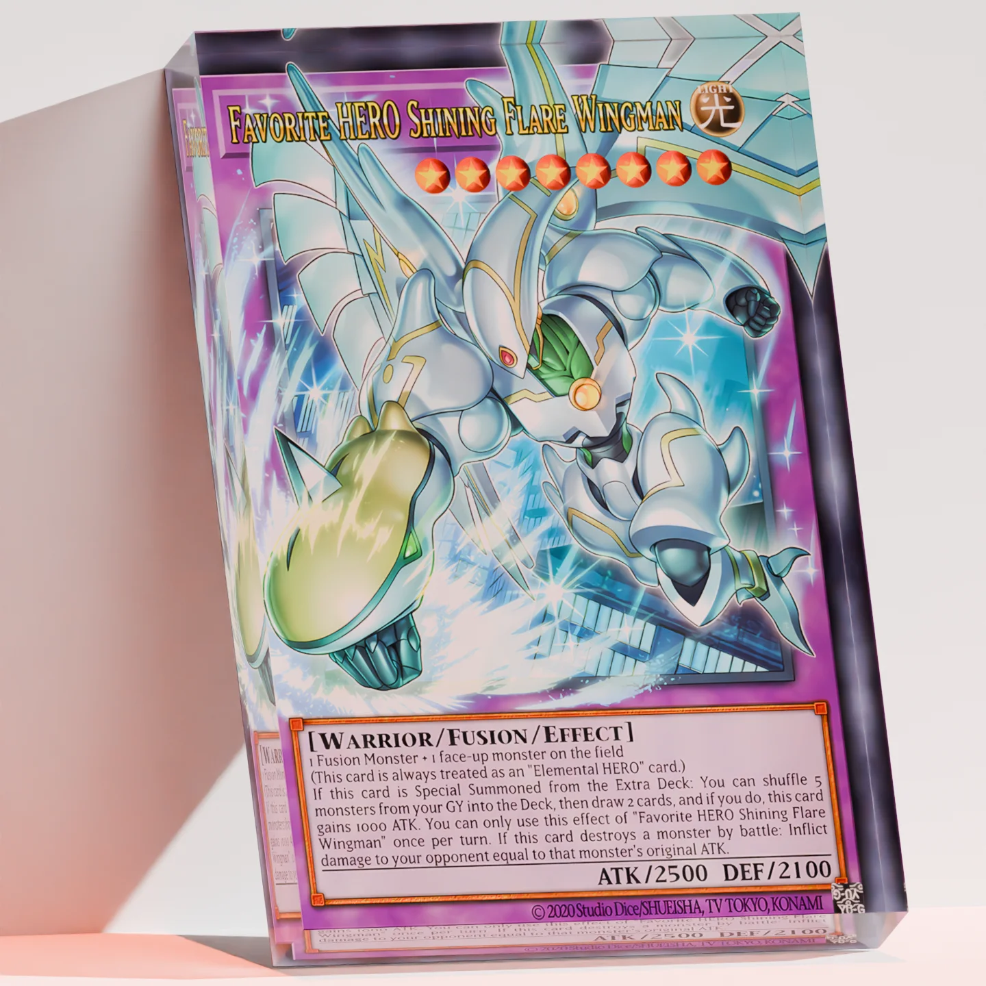 Yu-Gi-Oh YGO Shining Flare Wingman Clear Acrylic Block Anime Goods Desktop Ornament Anime Desk Decor Collection Gift