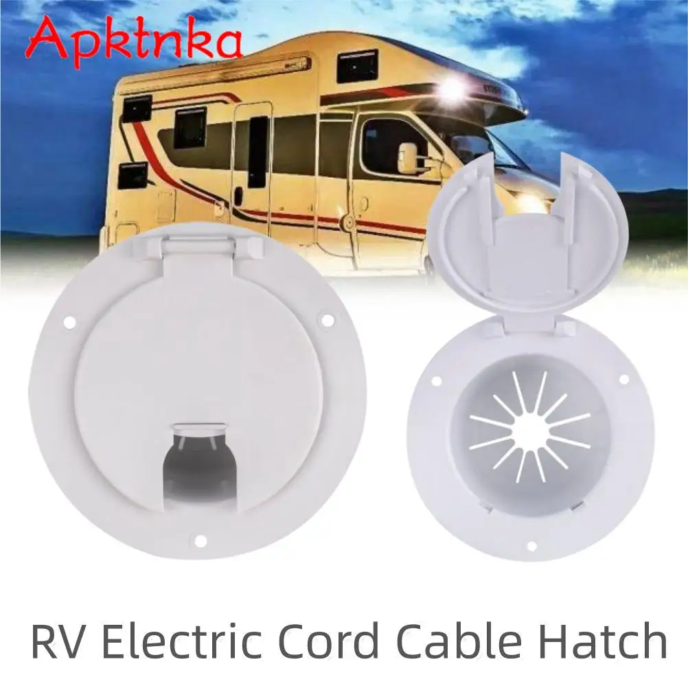 Round Electric Cable Cord Hatch Power Cords Round Polar For RV Truck Boat Camper For 30 or 50 Amp Cover White Sun Fade Protected