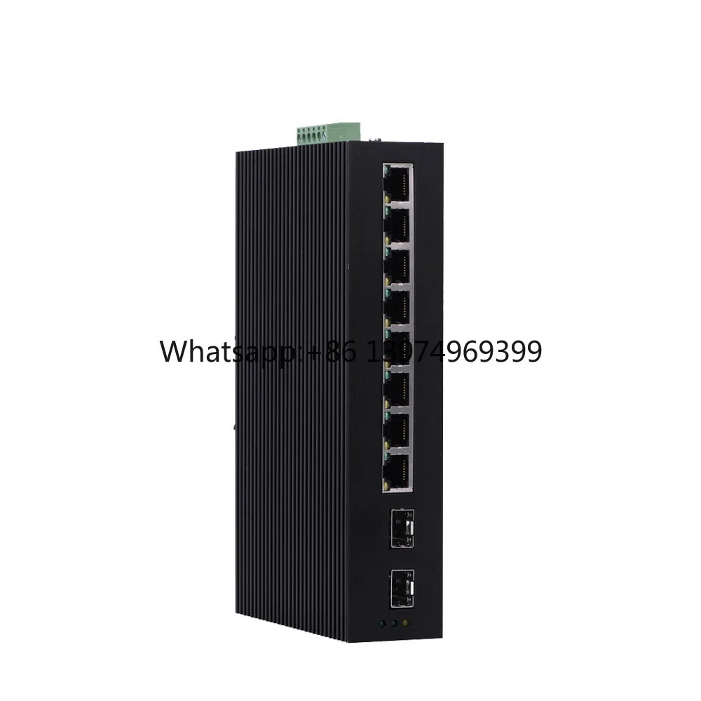 InMax Manufacturer 10/100/1000mbps Transmission Rate 12v-36v Dc 10 Port Industrial Ethernet Switch