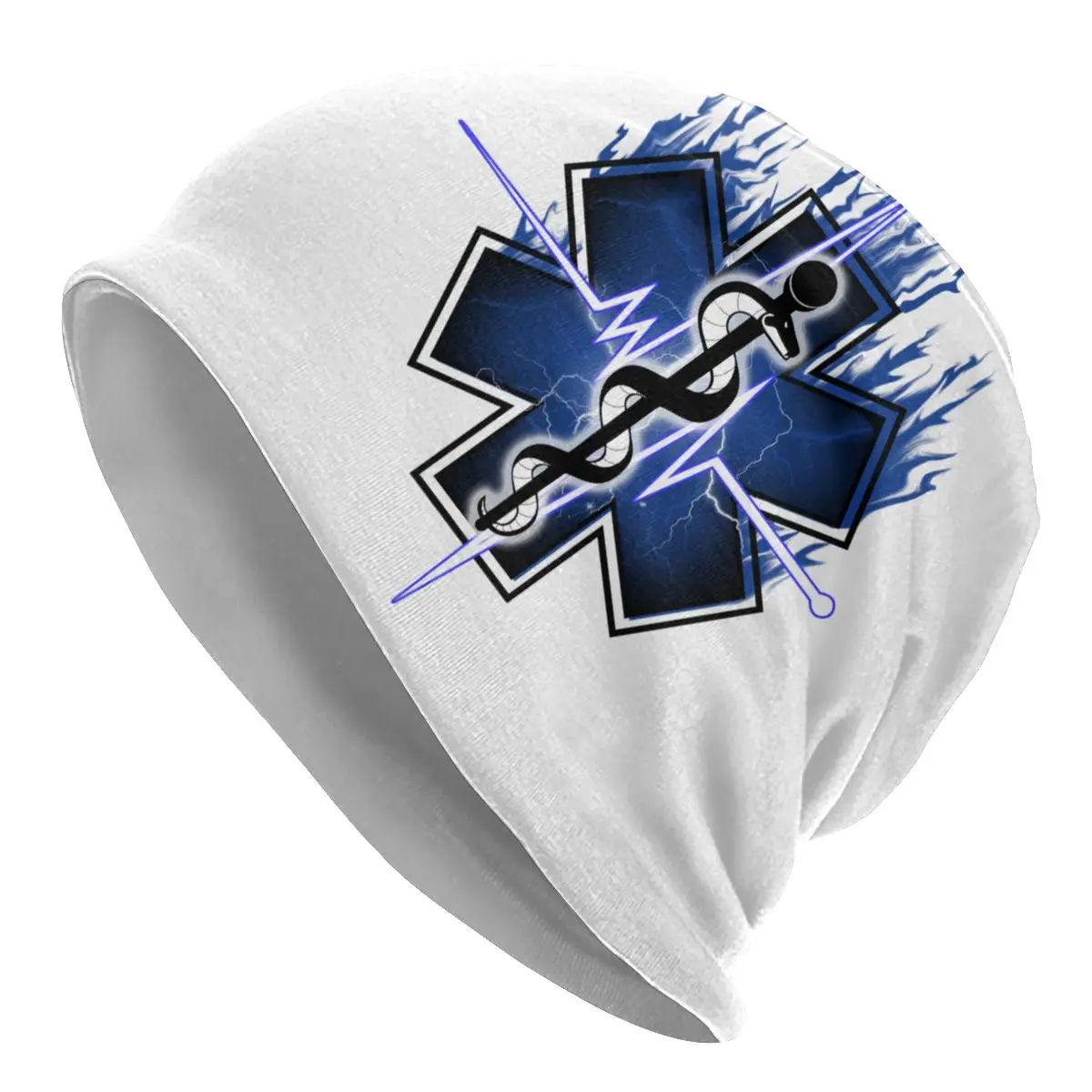 Custom Emt Star Of Life Logo Bonnet Femme Cool Knit Hat For Women Men Winter Warm Paramedic Health Care Beanies Caps