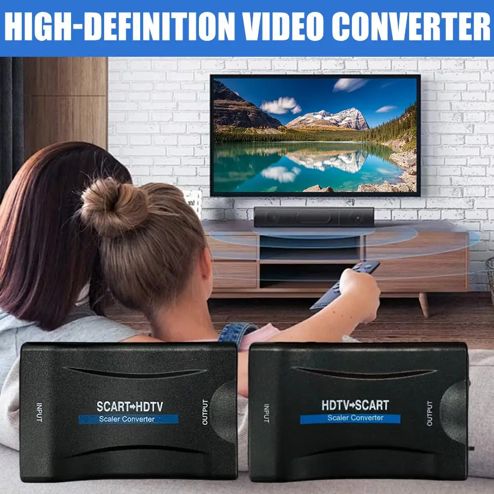 

Конвертер-адаптер HDMI в SCART 1080P для преобразования видео и аудиосигнала, подходит для HDTV, Sky Box, STB, DVD. Преобразователь SCART в HDMI.