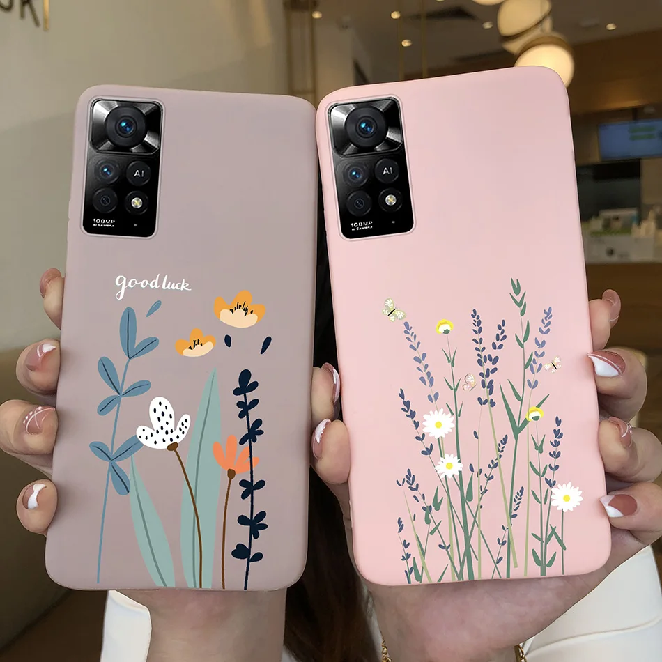 For Xiaomi Redmi Note 11 Pro 4G 5G Phone Case Cute Diasy Pattern Soft Silicone TPU Back Cover Funda For Redmi Note11 11Pro Coque