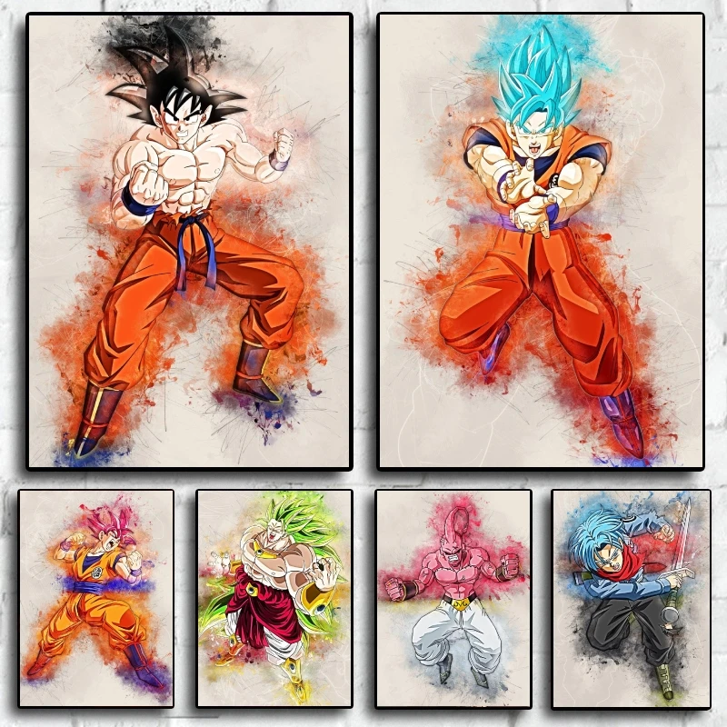 

Canvas Artwork Painting Picture Dragon Ball Goku Prints and Prints Gifts Living Room Classic Poster Modern Home Decorative