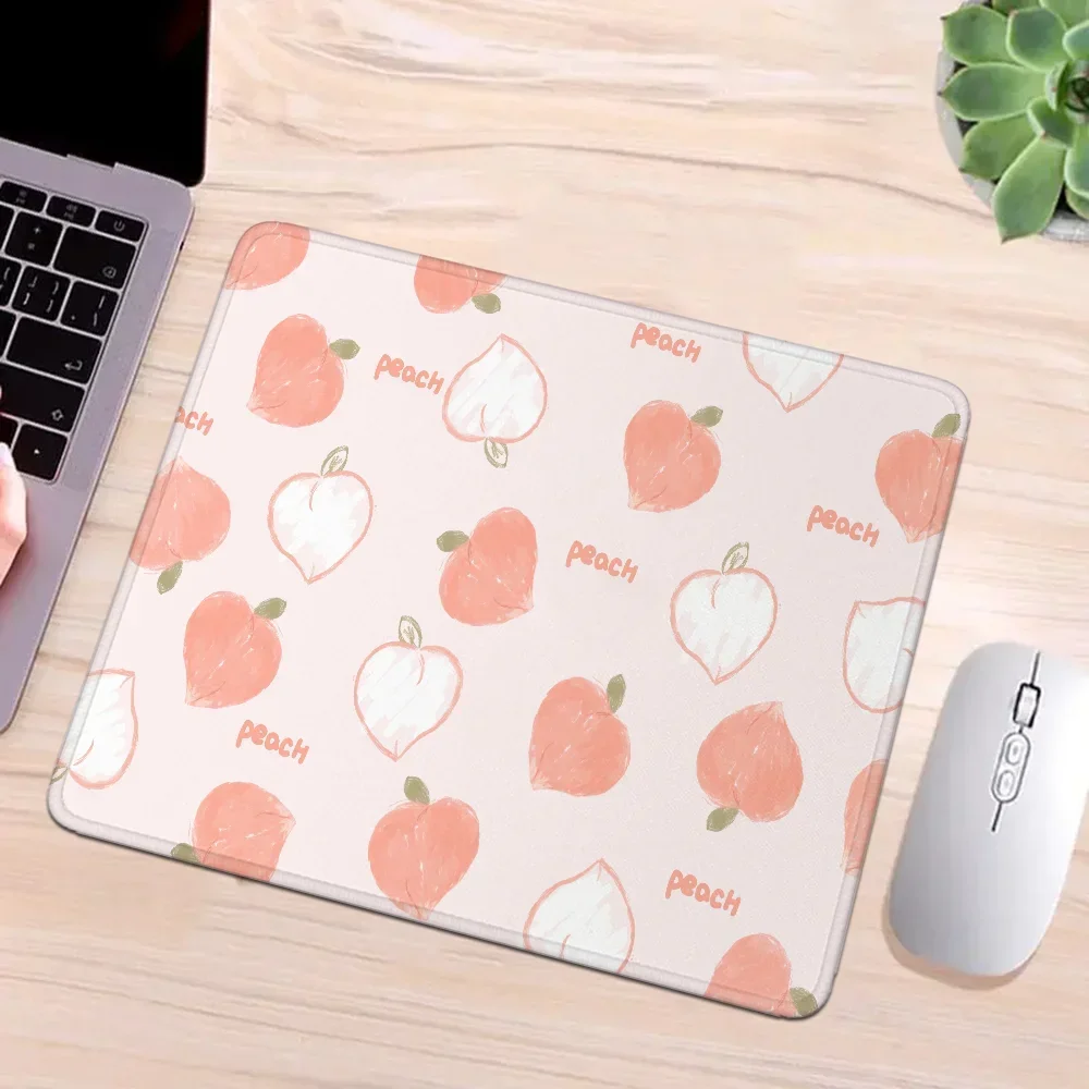 

Gaming Mouse Mat Small Strawberries Peaches Deskmat Pc Accessories Mausepad Desk Pad Gamer Cabinet Pad on the Table Mousepad Ped