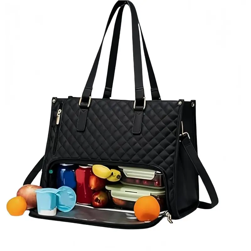 

AT43-For Work, Travel, Office For Women 3-In-1 Tote Bag-Lunch-Insulated Compartment, Removable Carry Case