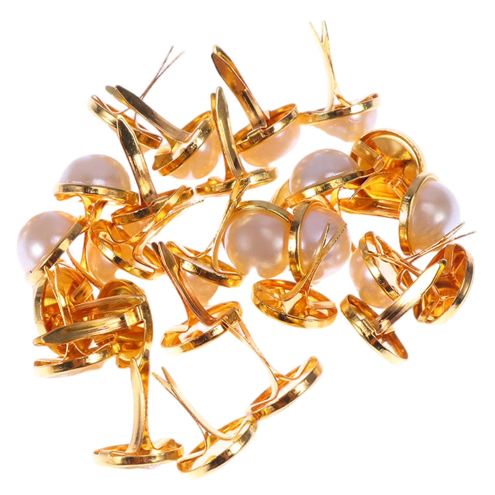 Brads de perles demi-rondes, 120 pièces, embellissements en métal doré pour bricolage, vêtements, artisanat, Scrapbooking, Mini brads décoratifs de 12Mm