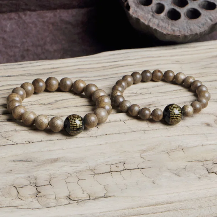 

free shipping Vietnam Nha Trang agarwood 8mm10mm Buddha bead bracelet men women bracelets wholesale bulk Health gift sandalwood