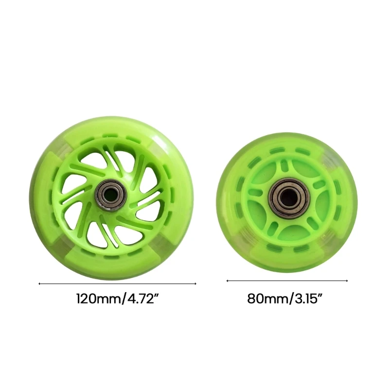 77HC 80mm 120mm Scooter Wheel Flashing Light Up Scooter Wheel for Scooter Bearings with 3-Color Light Kid Gifts Toy