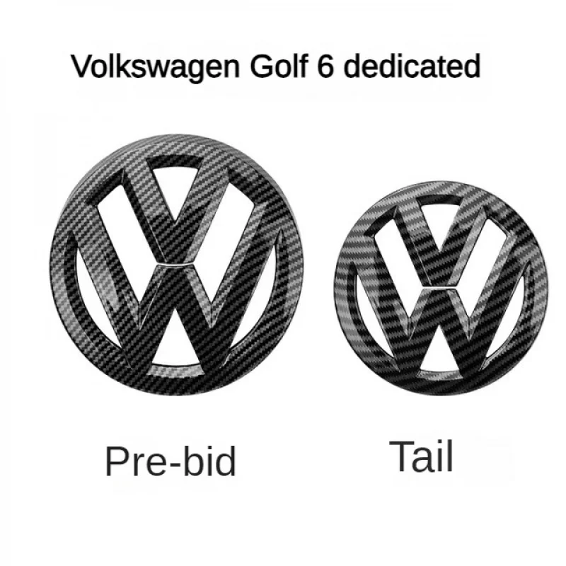 volkswagen Golf MK6 2009 2010 2011 2012 Gloss Black Replacement 135mm Front Grill emblem or 110mm Rear Trunk Lid Car badge for