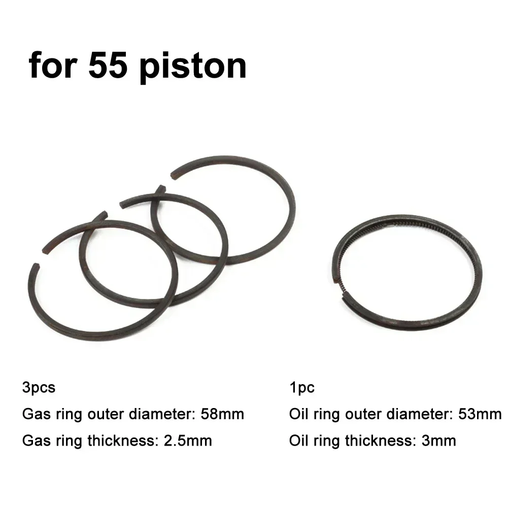 3/4pcs Air Compressor Piston Ring Pneumatic For 55 70 80 90 95 105 FS120 Cylinder Air Compressors Piston Ring Replacement