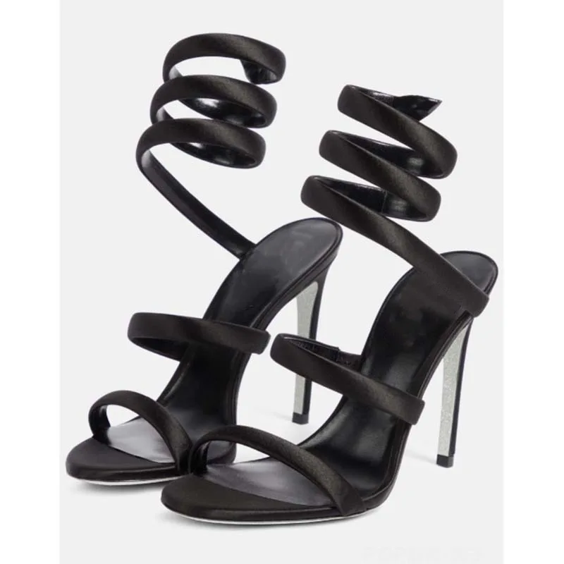 New High Heel Shoes European and American Summer Slim High Heel Open Toe Sandals for Women with Sexy Temperament