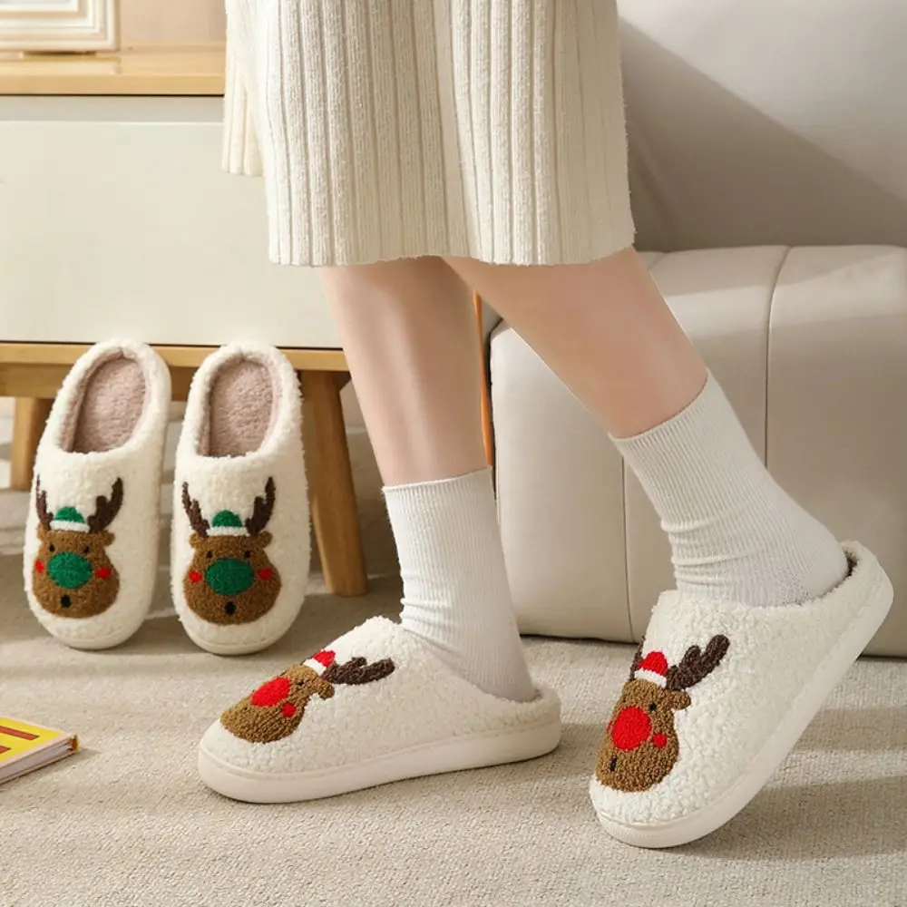 

Casual Cute Christmas Slippers Soft Lovely Home Slippers Comfortable Durable Winter Home Shoes Bedroom