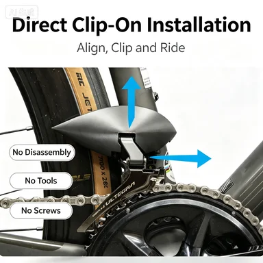 Aero Front Derailleur Fairing Wind Deflector Clip-on for Shimano Ultegra R8170 Dura-Ace R9270 12 Speed Electronic Cycling Access