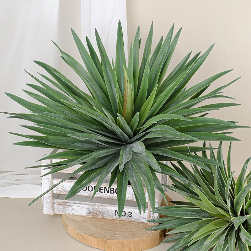 

Large Simulated Chayamaya Agave with Soft Touch Rubber Succulent Plants for Green Wall Landscaping and Indoor Decoration