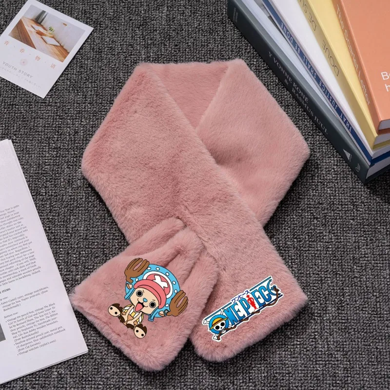 الدافئة الفانيلا الشتاء وشاح للبنين والبنات ، أنيمي الشكل D. لوفي ، توني المروحية ، تأثيري الأوشحة ، الطفل الملابس والاكسسوارات ، 1 قطعة