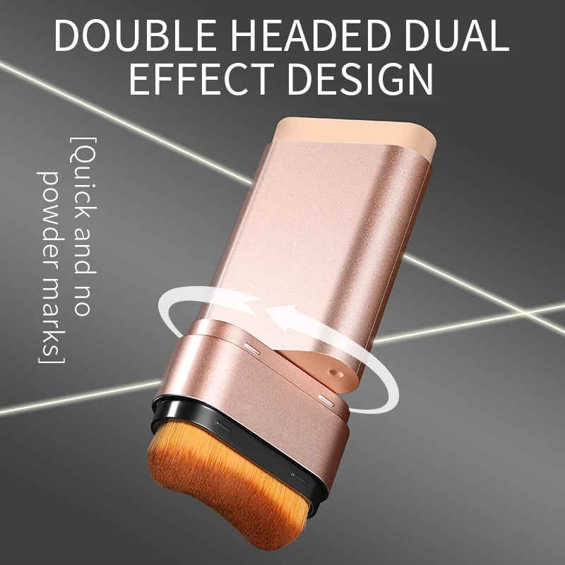 肌のトーンを明るくし、保湿効果のあるカバー力のある、ナチュラルで半透明、保湿効果のある両端ファンデーションスティック。