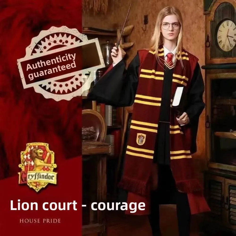 Túnicas de mago inspiradas en Harry Potter - Disfraces de cosplay de la casa de Gryffindor y Slytherin, capas de bruja/el mago de estilo auténtico