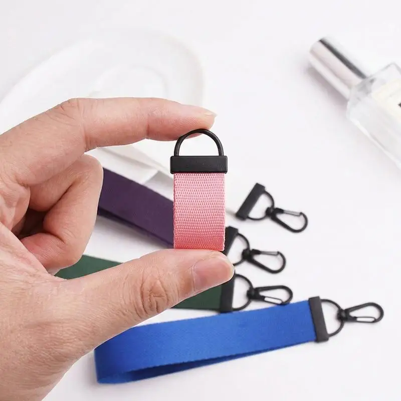Fashion Simple Webbing Lanyard Keychain Keyring for Mobile Phones Car Bags Practical Everyday Use