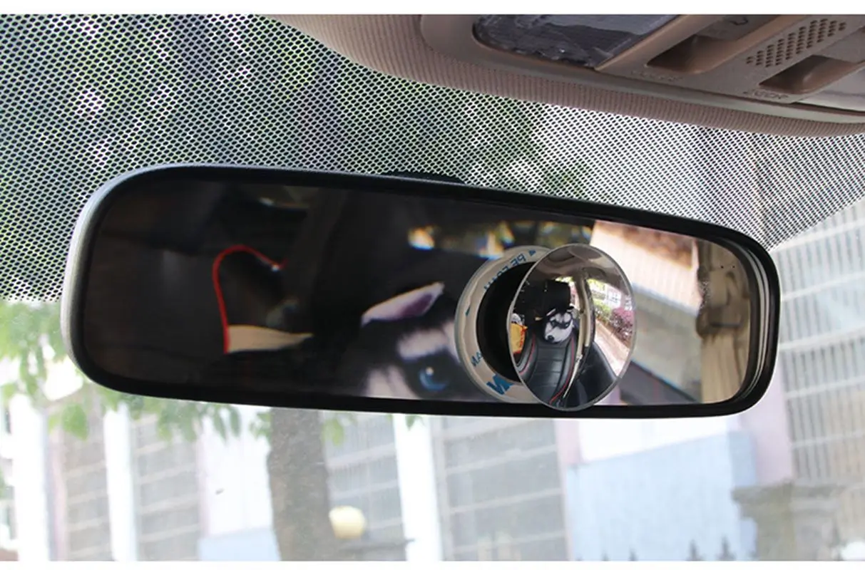 

Car's Second Row Rearview Mirror Small Circular Blind Spot Auxiliary In The Rear Seat Rearview Mirror High-definition Glass