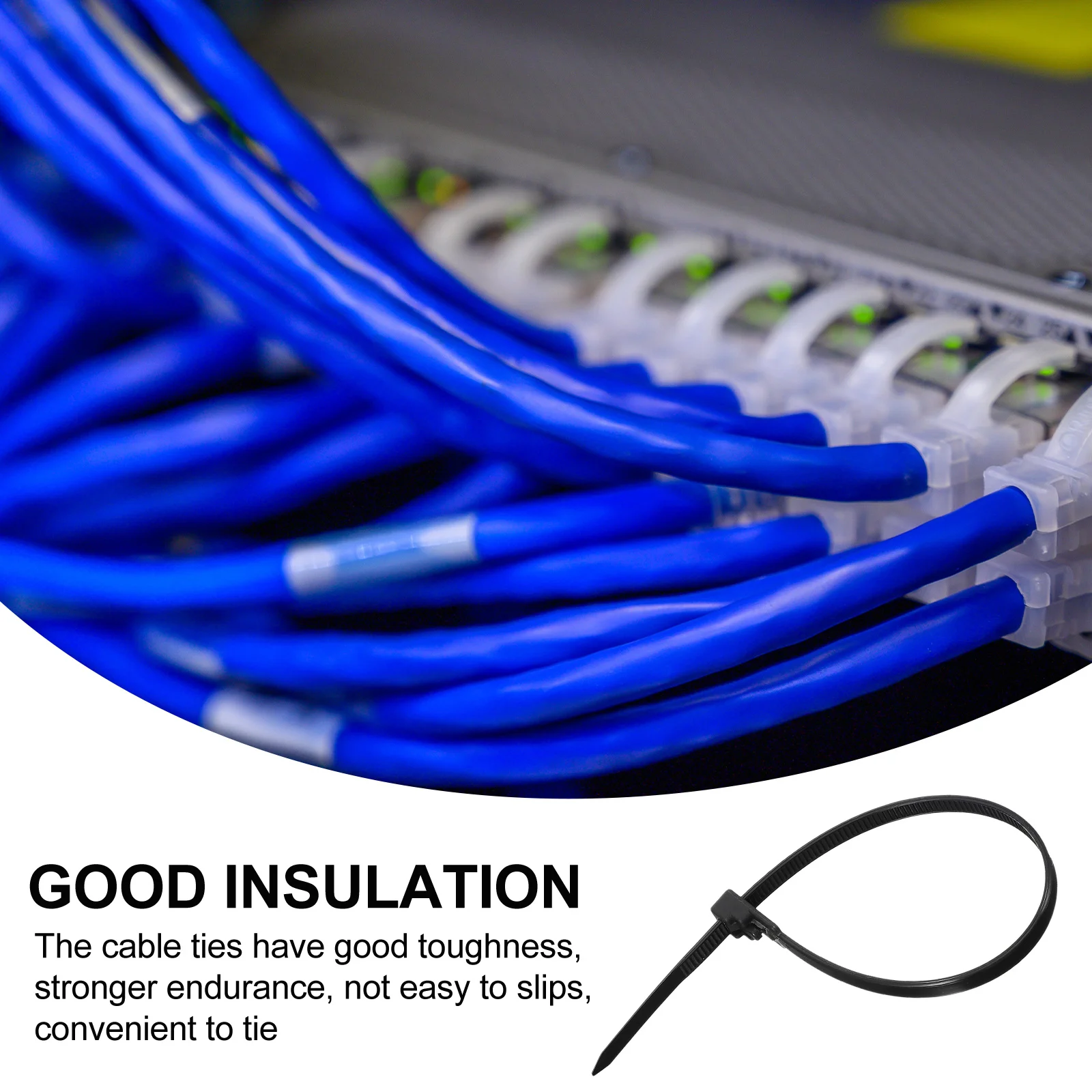 

100Pcs Nylon Cable Ties Self-Locking Zip Ties Durable Adjustable Cable Organizers Fasteners for Indoor Outdoor