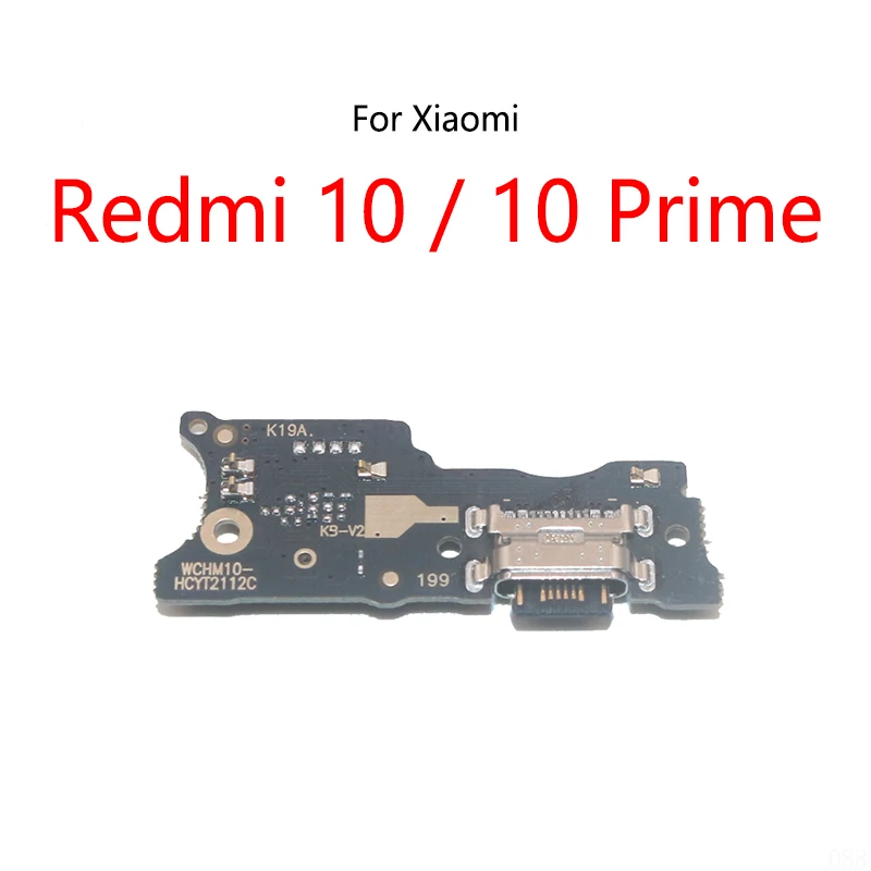 USB Charging Dock Port Socket Jack Plug Connector Charge Board Flex Cable For Xiaomi Redmi 10 4G 2021 2022 / Redmi 10 Prime