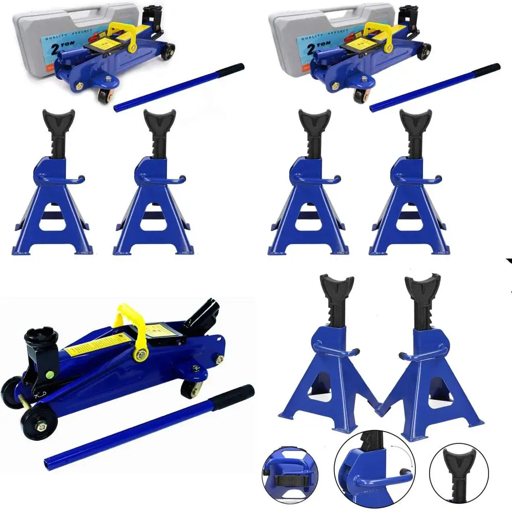 

2-Ton Hydraulic Steel Quick Lift Jack & 3-Ton Capacity Jack Stands Pair
